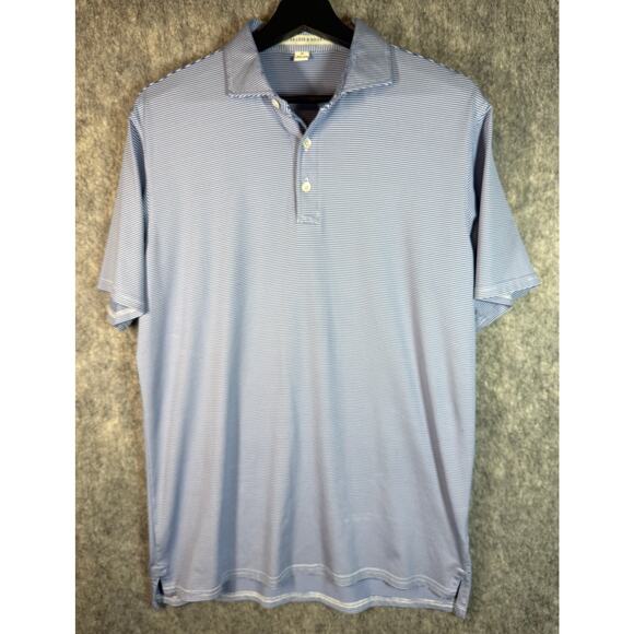 Holderness & Bourne The Perkins Cobalt & White Tailored Fit Medium Striped Polo - Picture 2 of 7